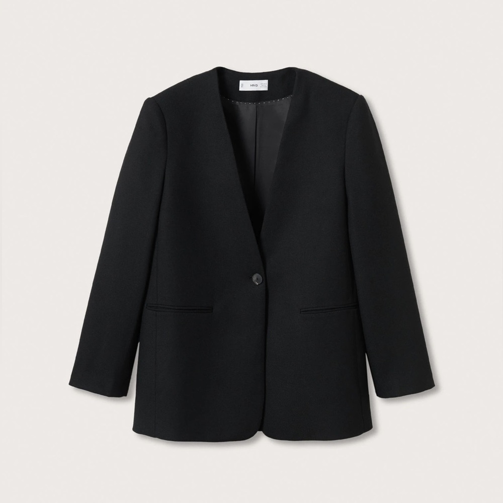 Structured blazer without lapels
